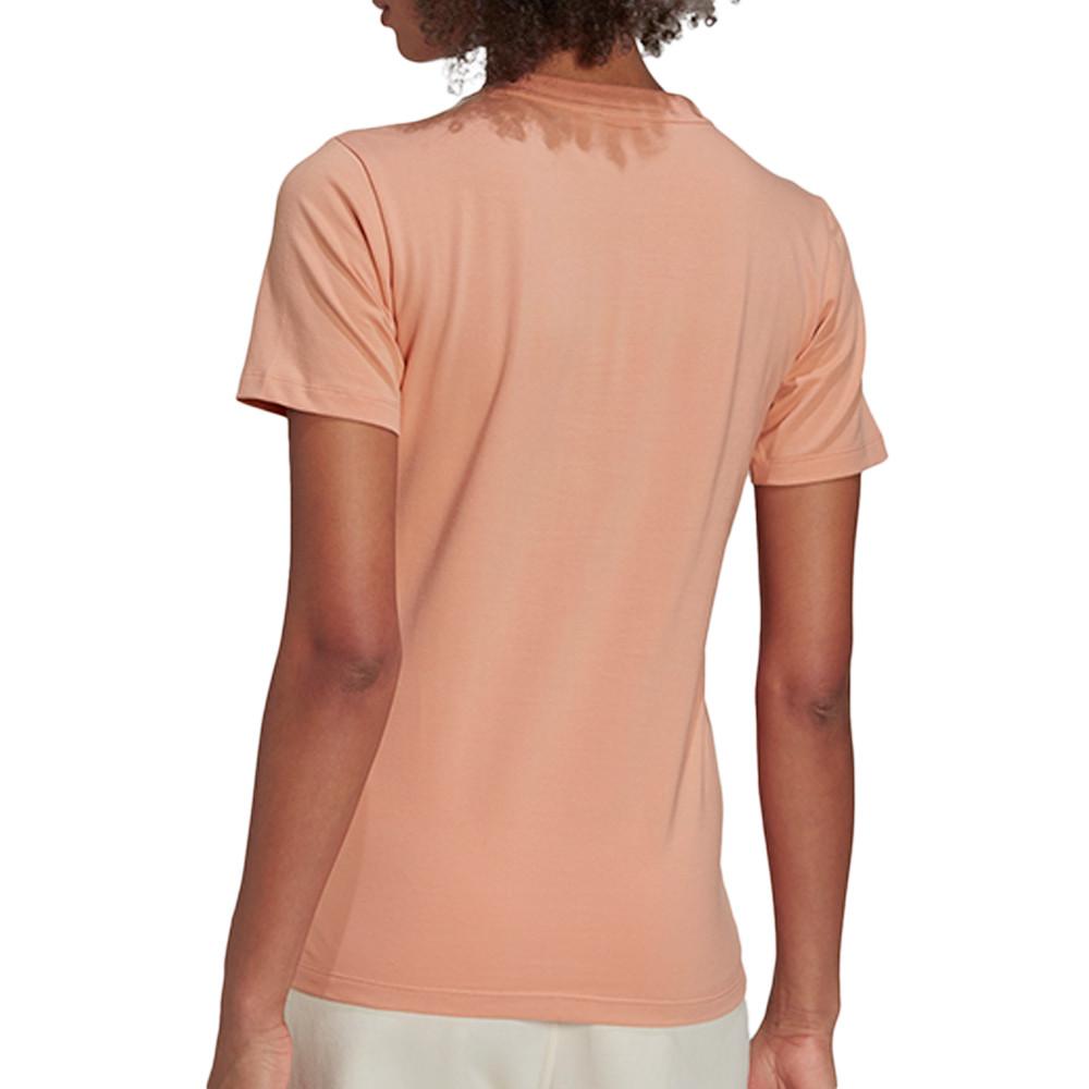 Adidas T-shirt Beige Femme Adidas Trefoil