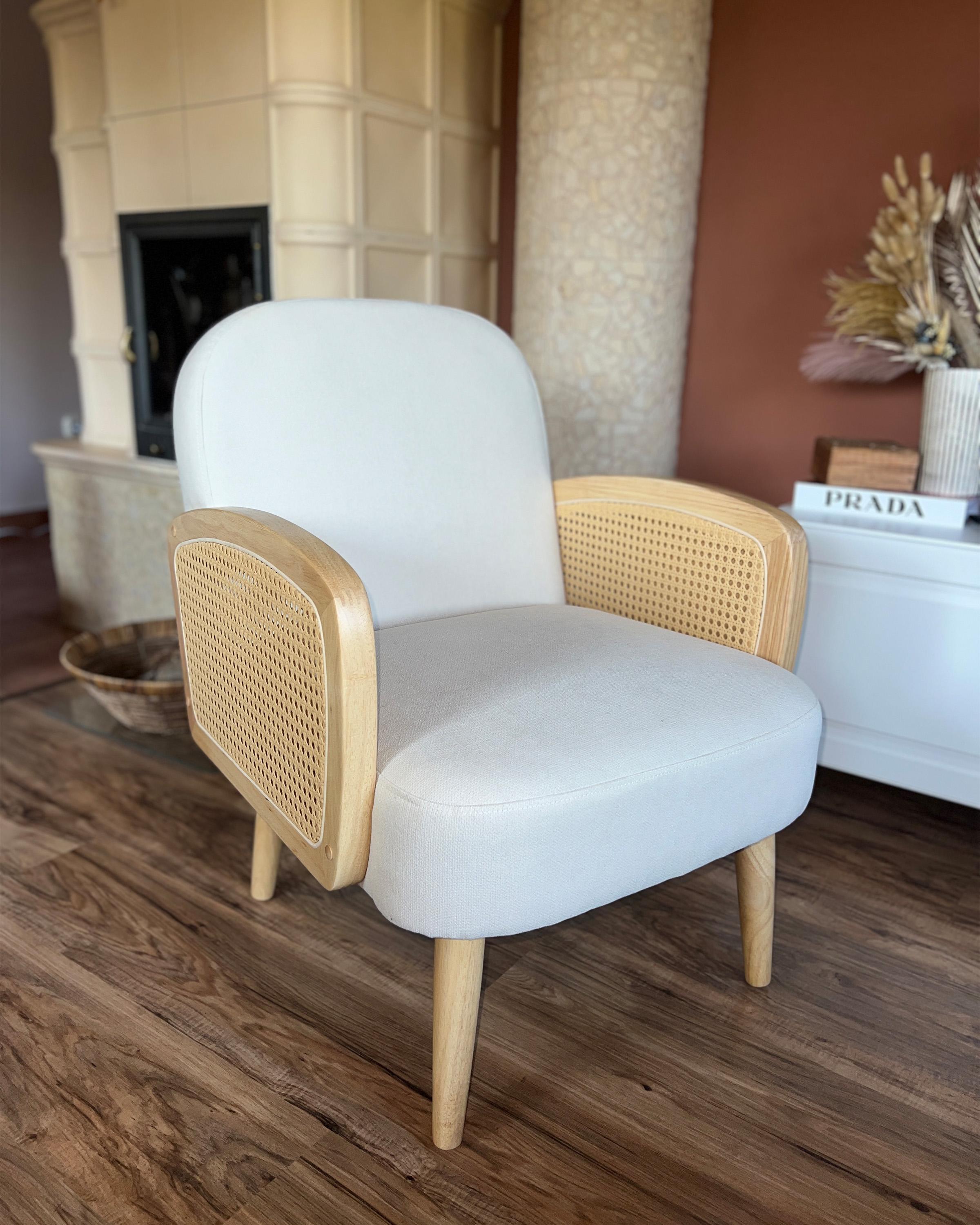 Fauteuil DVENBERG Stof Lichtbruin
