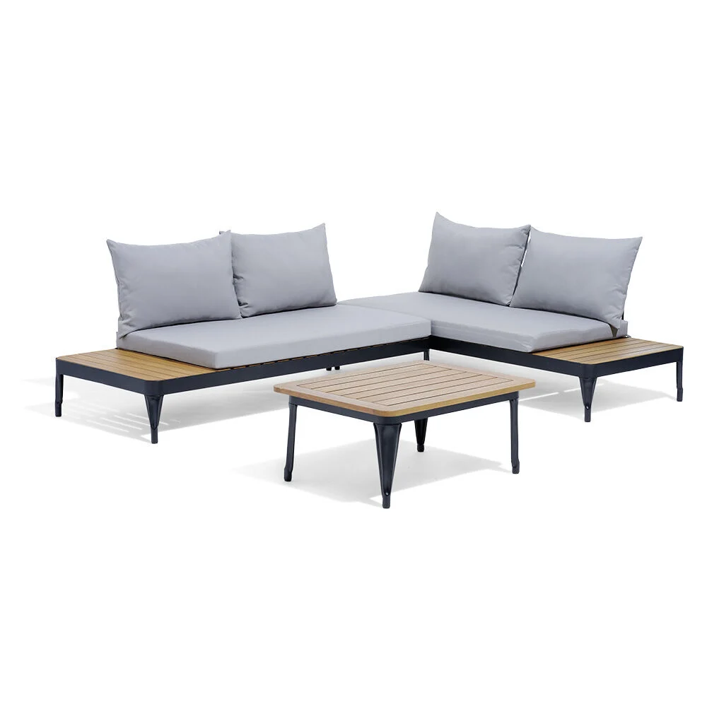 Table basse de jardin Fabrik métal et bois certifié FSC®