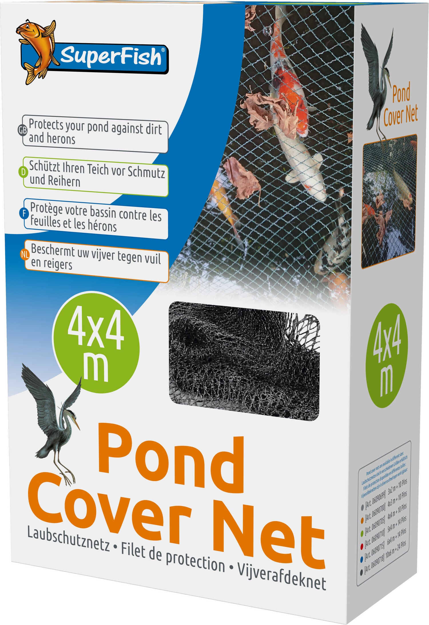Superfish vijver afdeknet 4 x 4 m