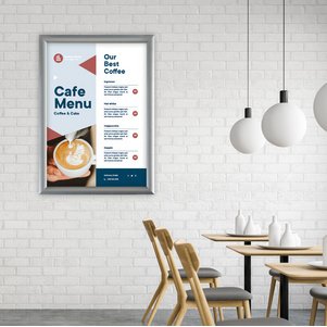 Cadre porte-affiche premium, B1, 25 mm, argent