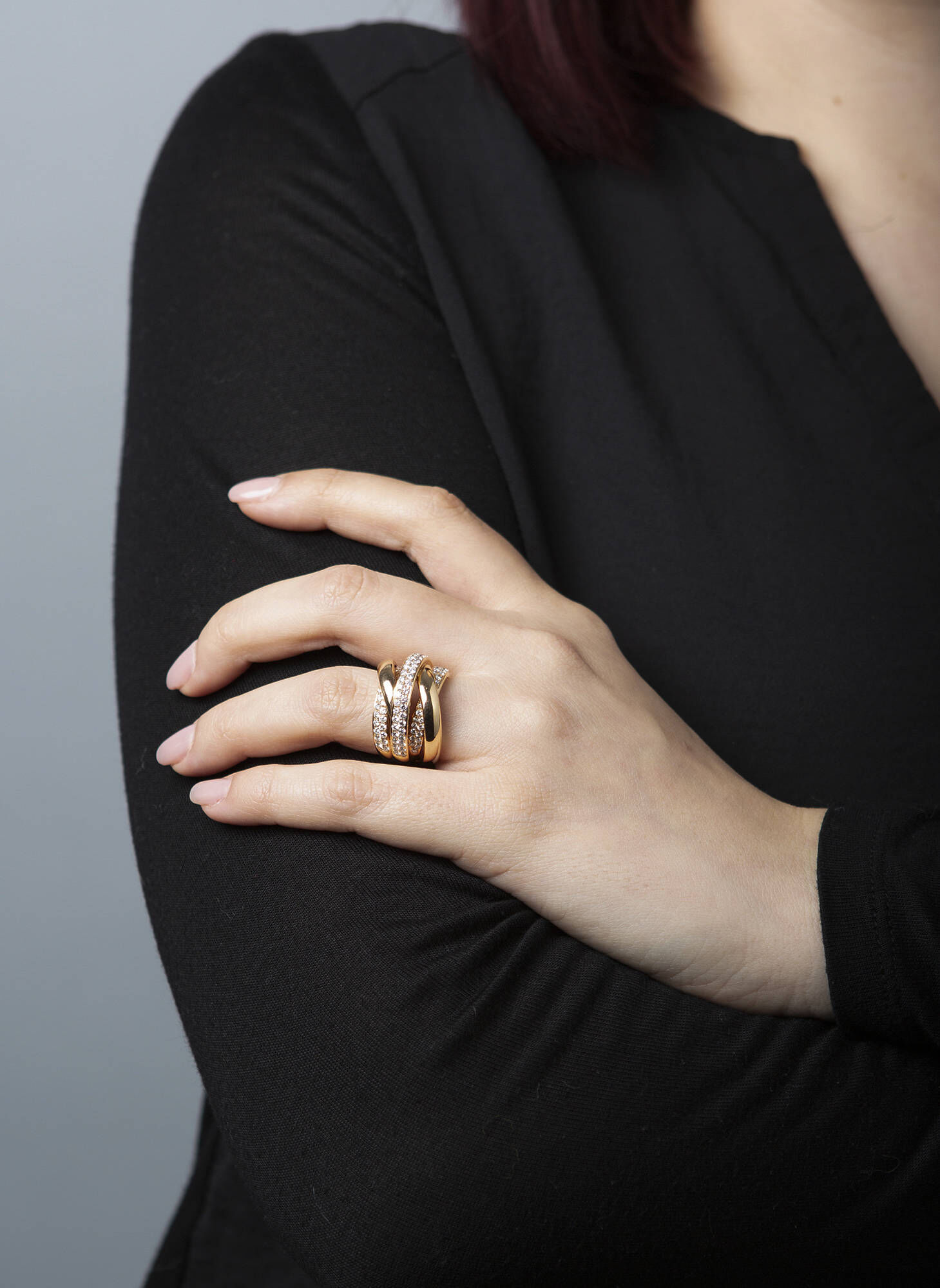 Diamond Group| Damen Diamantring geflochten