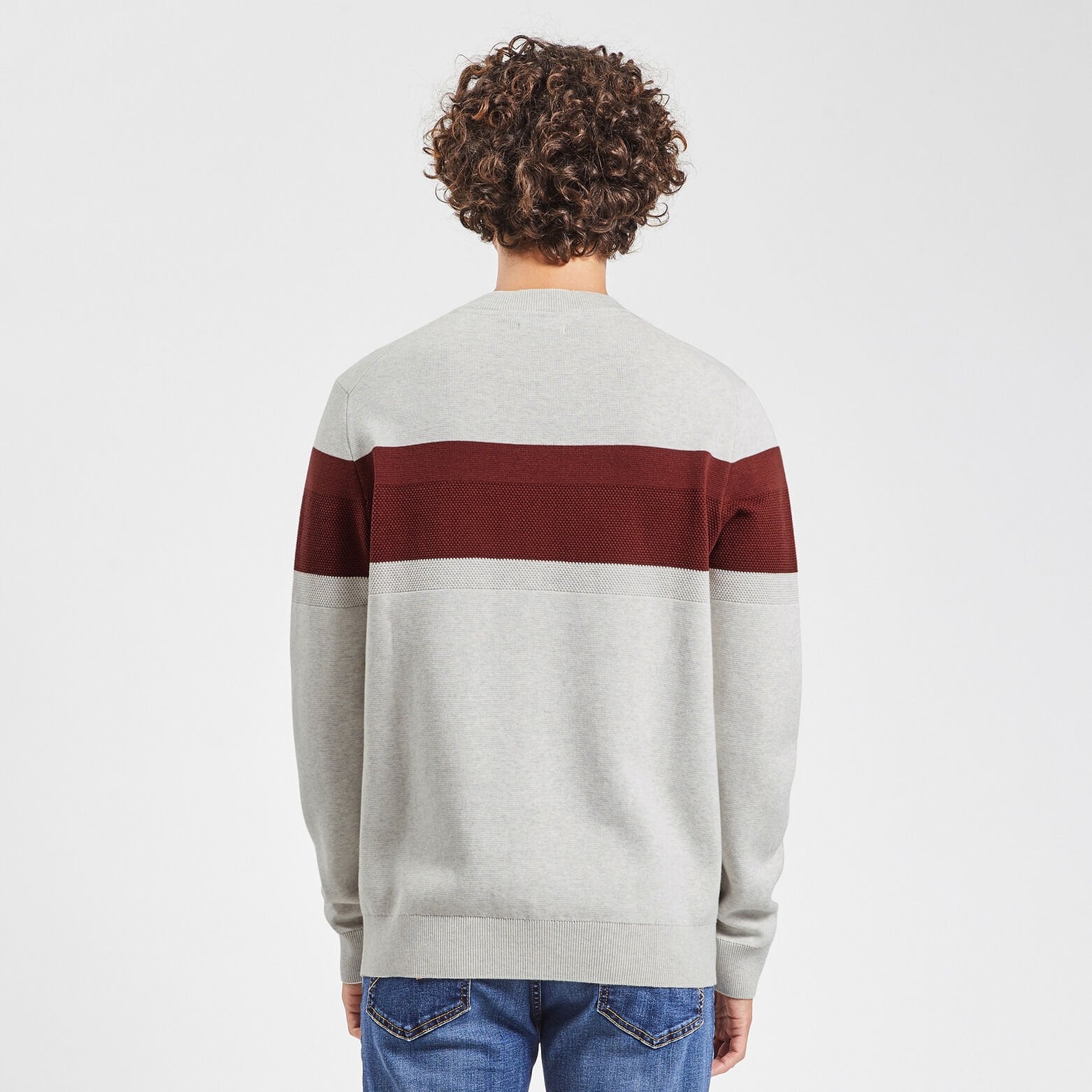Pull colorblock 'le parfait by JULES' Gris clair