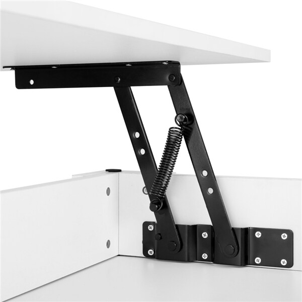 Yaheetech Couchtisch mit Höhenverstellbarer Platte Kaffeetisch ausziehbarer Wohnzimmertisch Sofatisch für Wohnzimmer, Büro, weiß