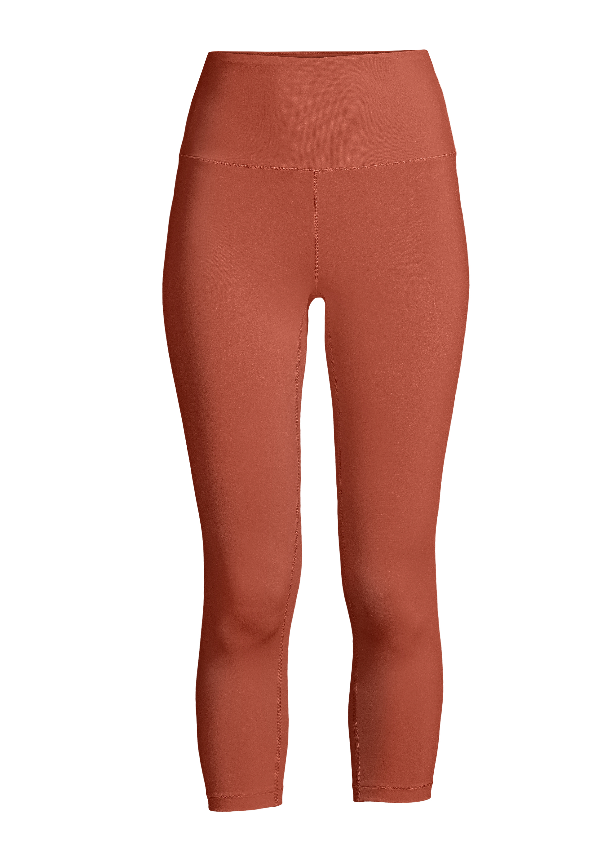 Ultra High Waist Cropped Tights Burnt Sienna Red