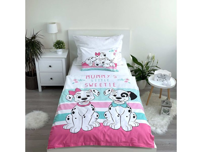 Jerry Fabrics Kinderbettwäsche 101 Dalmatians 100 x 135 cm Bettwäscheset für ein kleineres Kinderbett