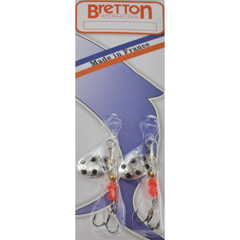 Cuiller Tournante Bretton Super Cybele Argent Points Noir - Pack