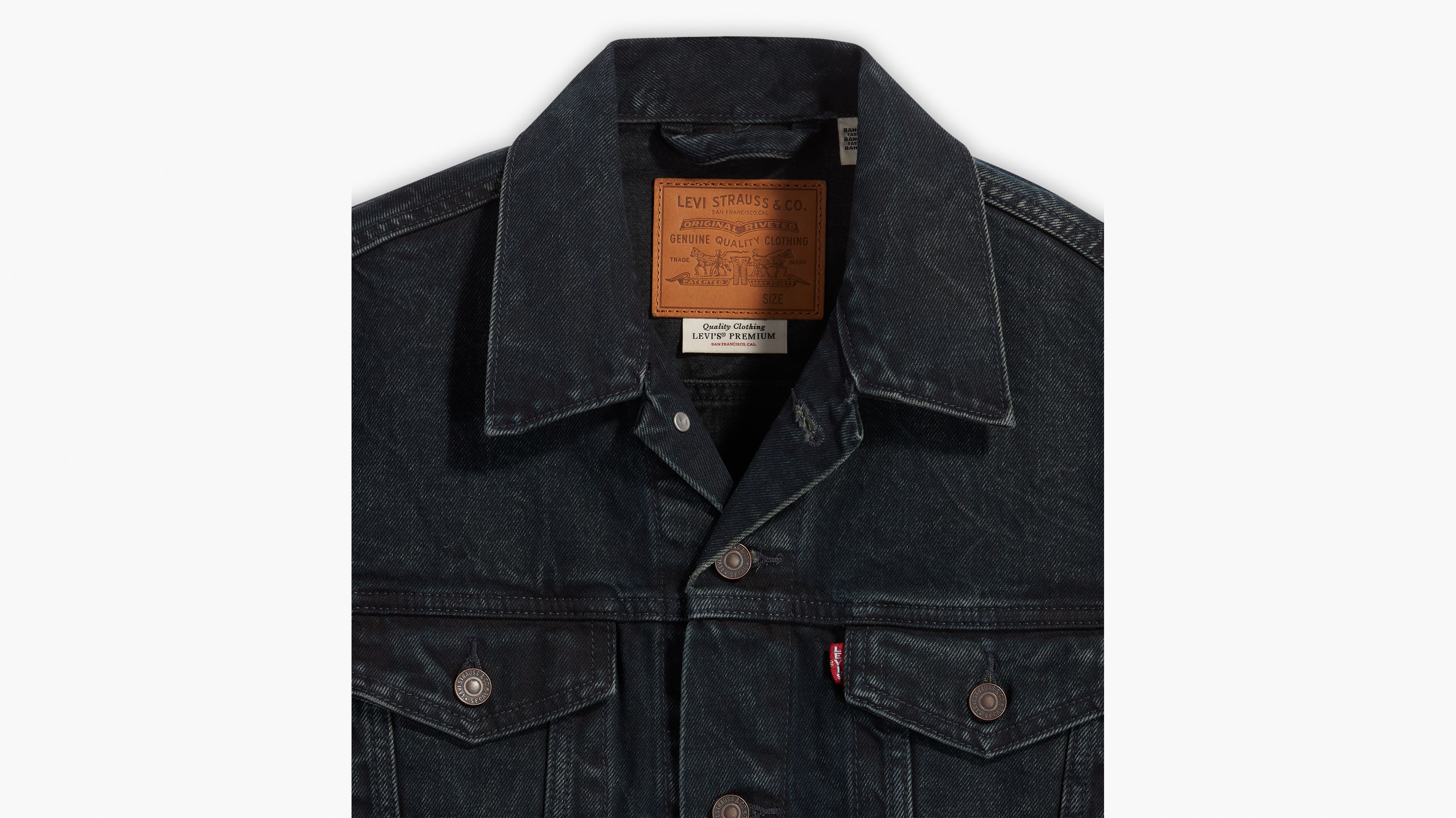 La veste Trucker - Blue Black Trucker - Bleu