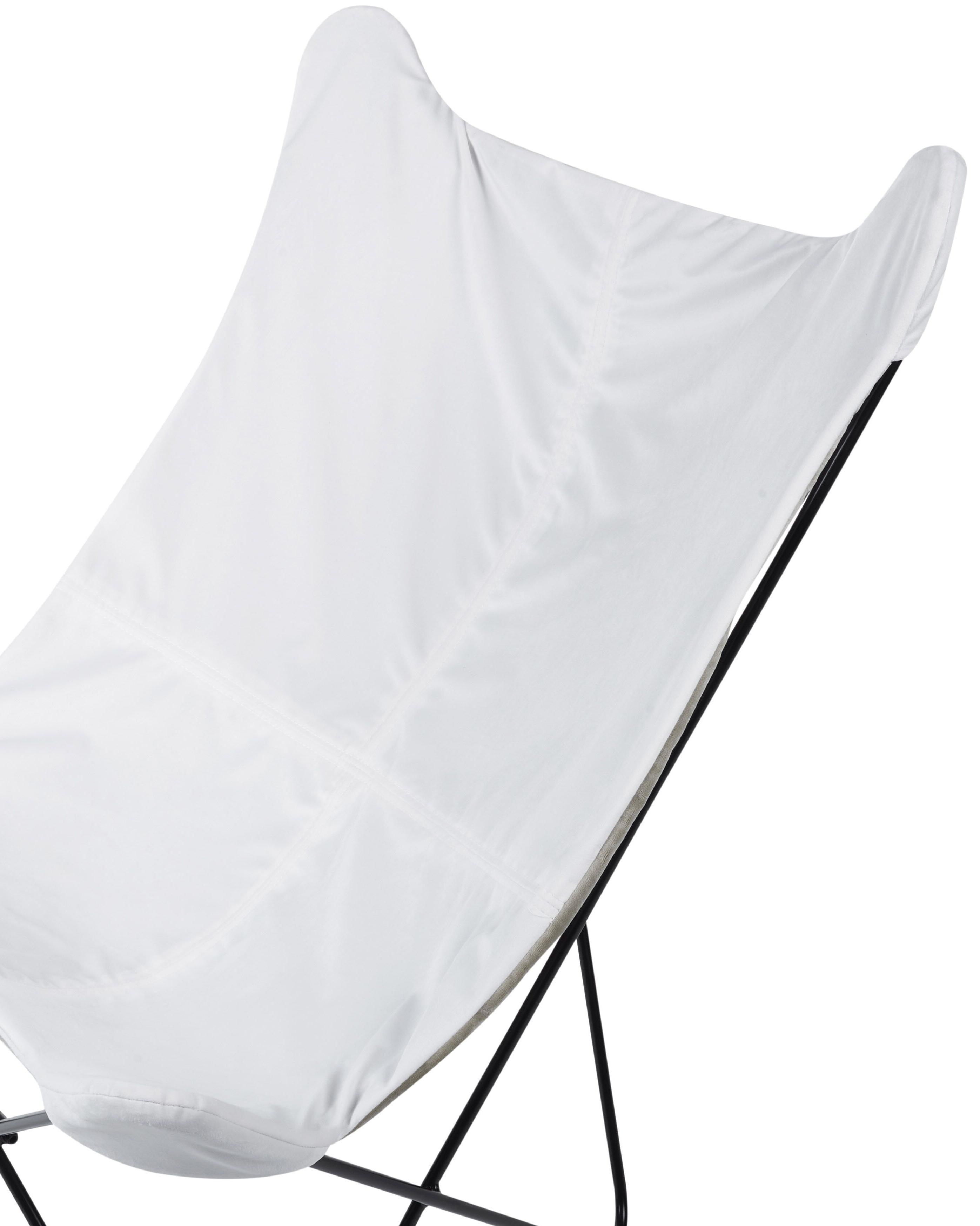 Fauteuil NYBRO Fluweel Wit