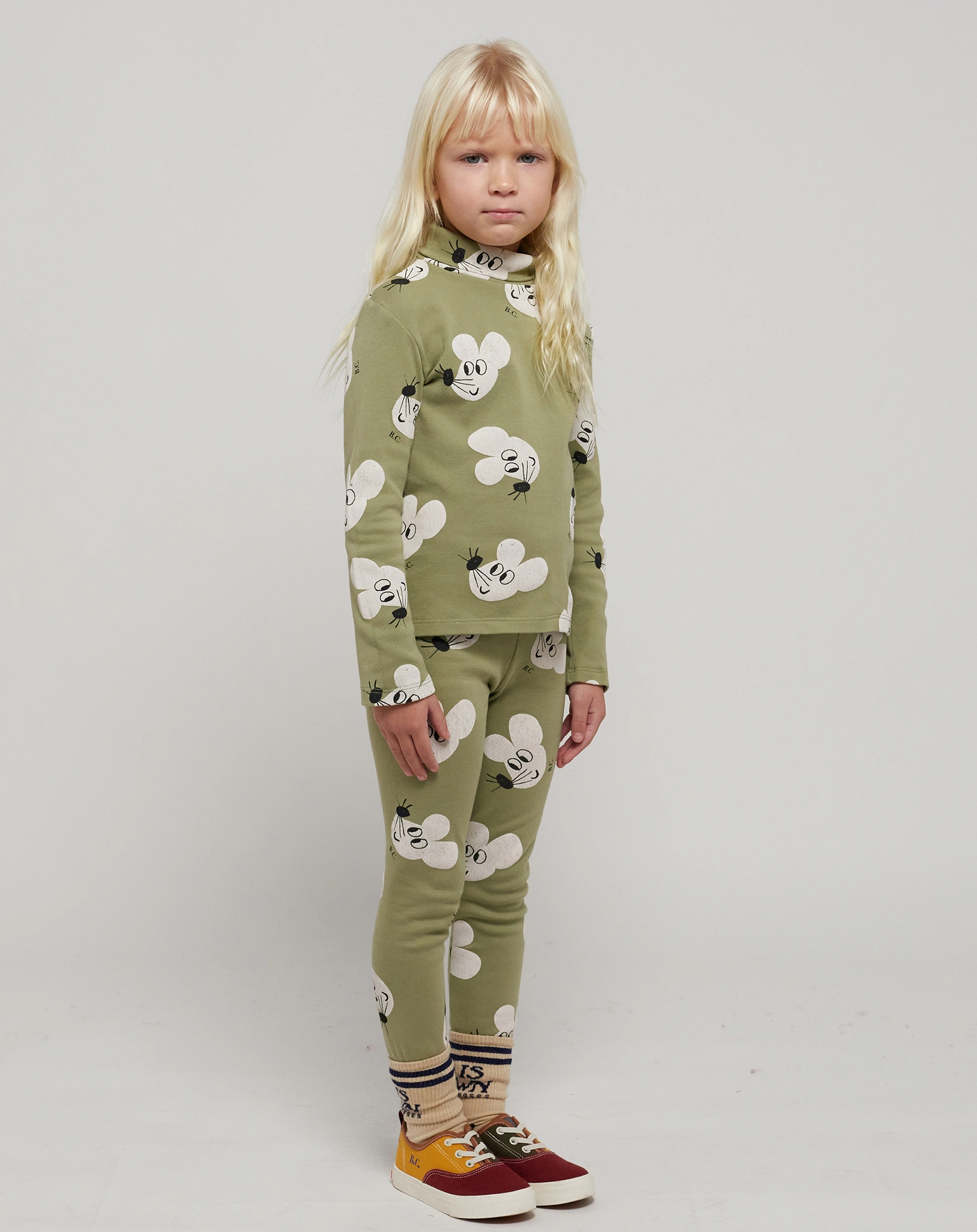 Leggings MOUSE ALL OVER in hellgrün
