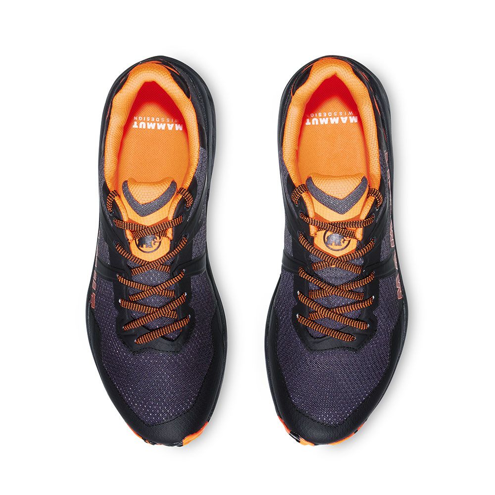 Mammut SERTIG II LOW - Chaussures randonné Homme black/vibrant orange