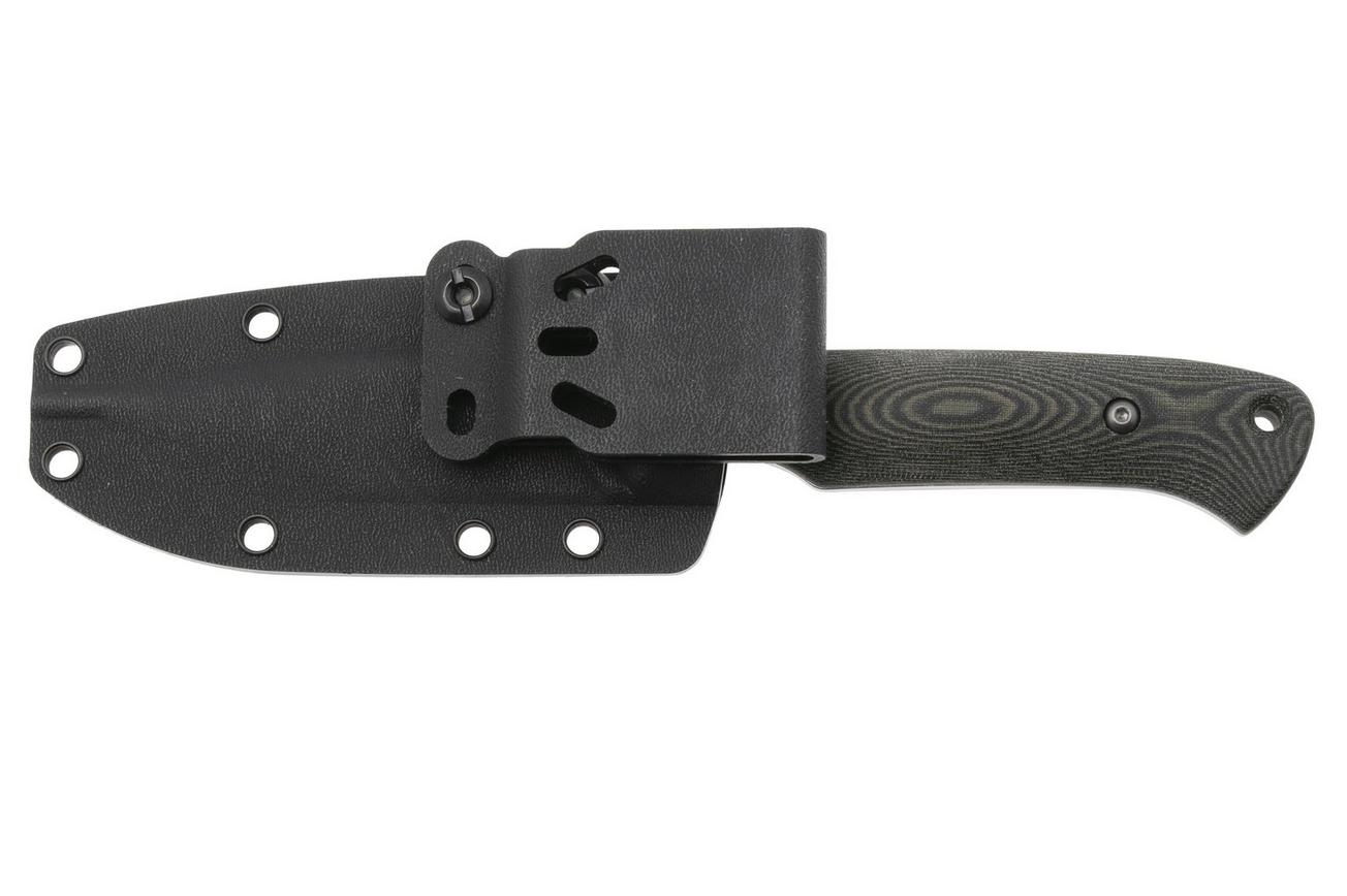 White River Knives Hunter, S35VN, Black O.D. Green Micarta, jachtmes, Owen Baker Jr. design