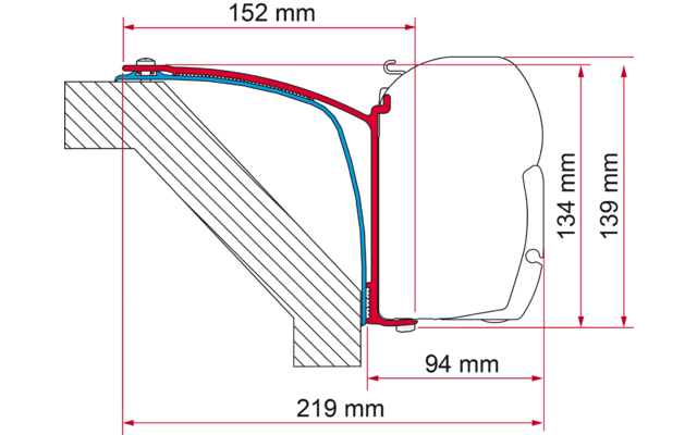 Fiamma Kit Laika Rexosline Ecovip 07 Kreos 09 Markisenadapter für Fiamma F45