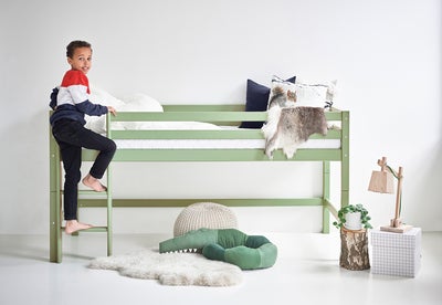 Hoppekids ECO Dream Halvhøy Loftseng 90x200, Pale Green