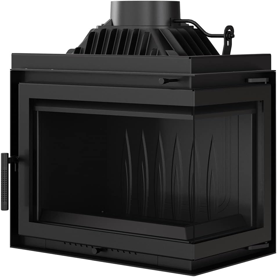KRATKI Kamineinsatz Gusseisen Simple rechts 8 kW Ø 150