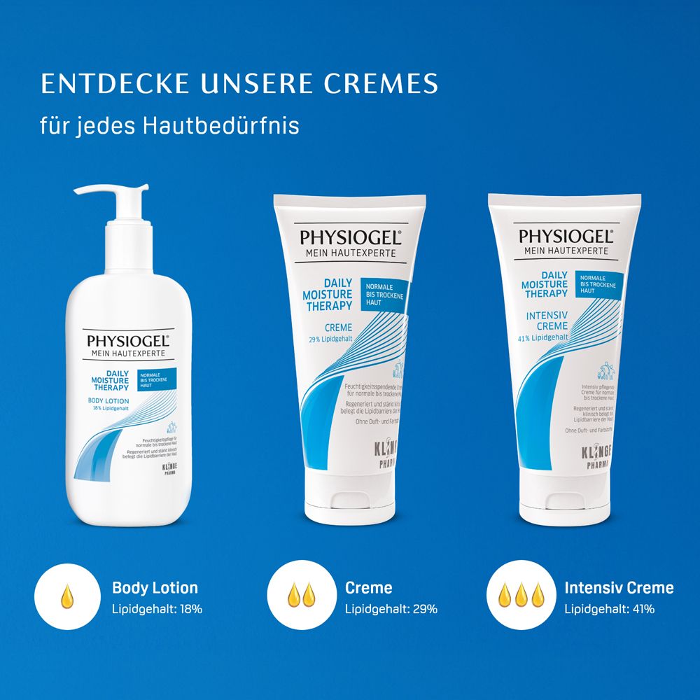 PHYSIOGEL® Daily Moisture Therapy Creme 150ml  - normale bis trockene Haut