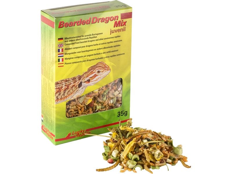Lucky Reptile Hauptfutter Bearded Dragon Mix Juvenil, 35 g Mischfuttermittel für juvenile Bartagamen