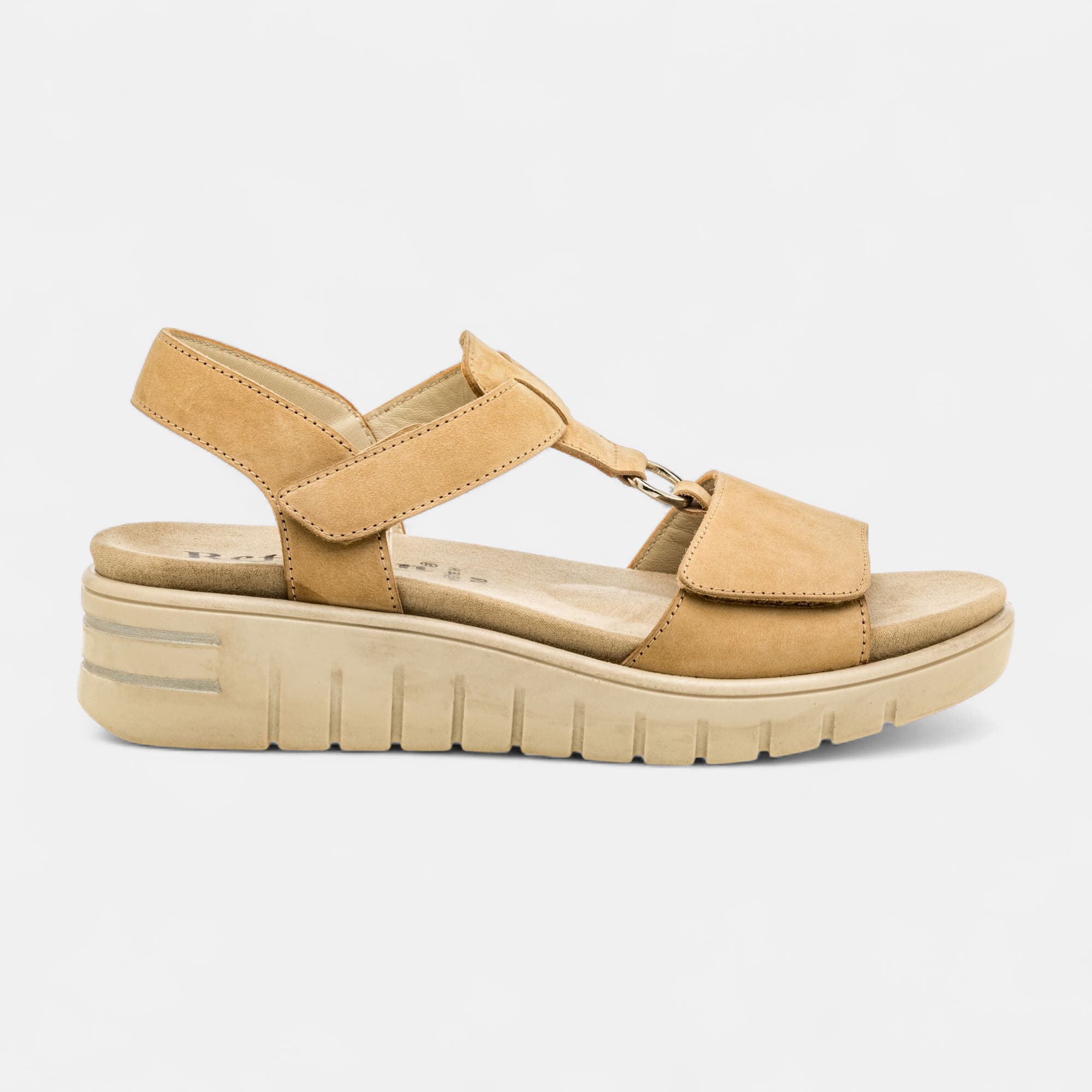 Sandales Femme en cuir beige
