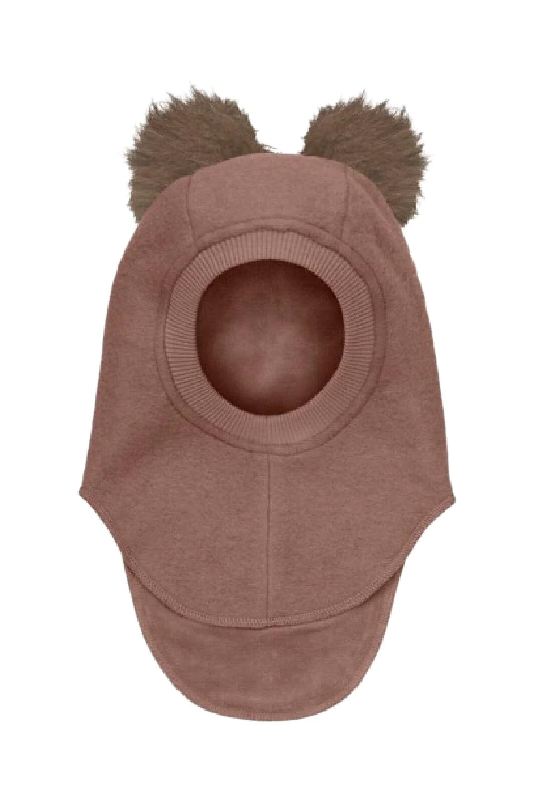 Huttelihut Balaclava Wool Alpaca Pompoms withered rose