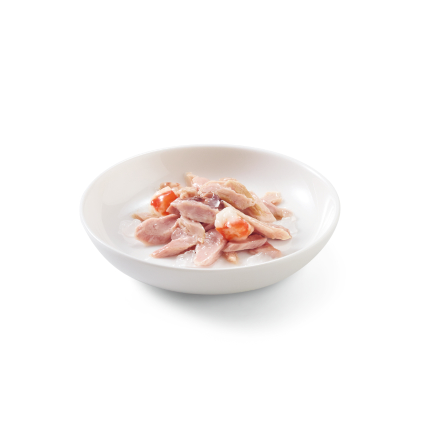 85 g Schesir Adult Atún e Surimi em gelatina lata para gatos