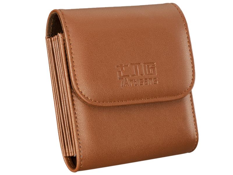 7Artisans Objektivfiltertasche Braun Tasche für fünf Rundfilter