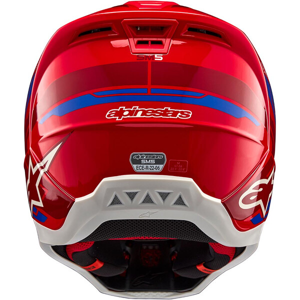 Alpinestars - Casque S-M5 Action 2 Rouge / Bleu / Brillant