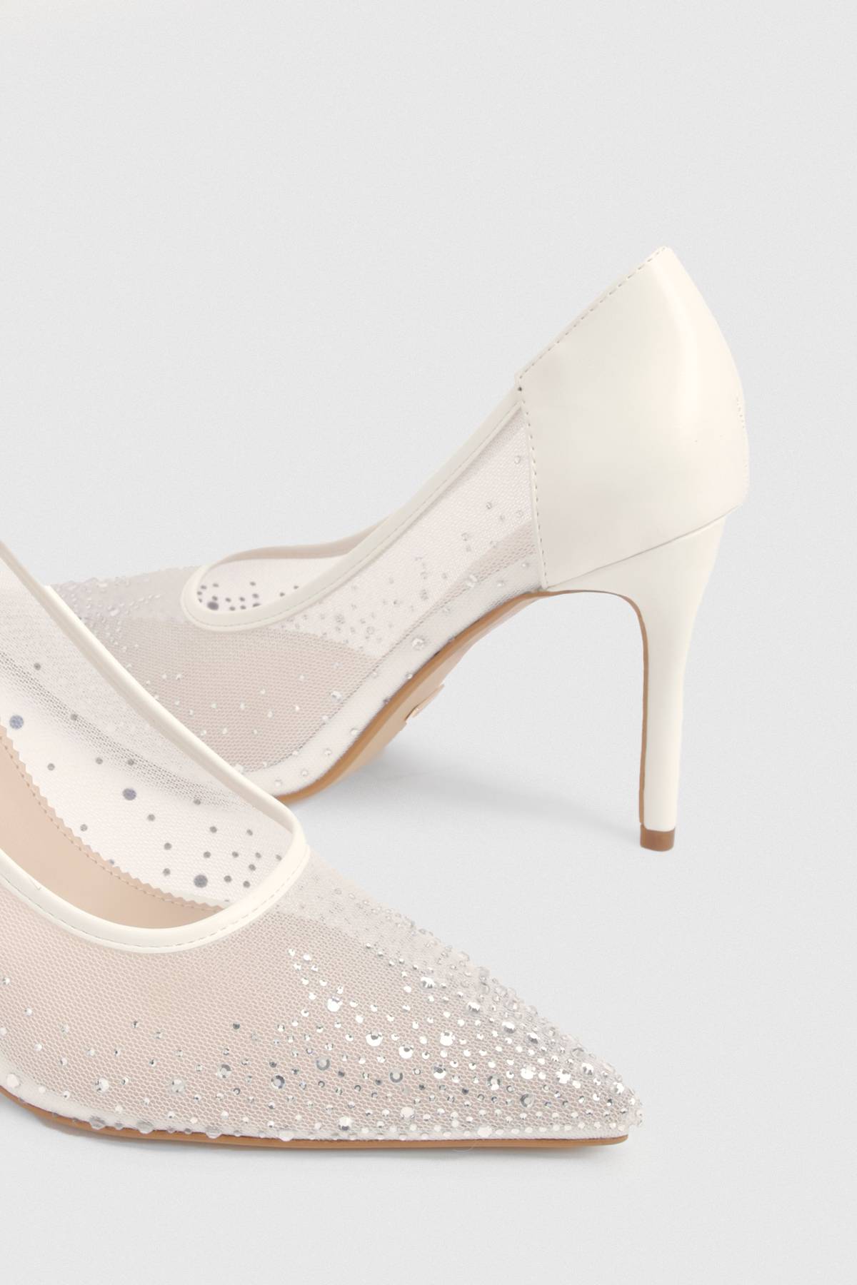 boohoo Escarpins De Mariée Ornés Coupe Large