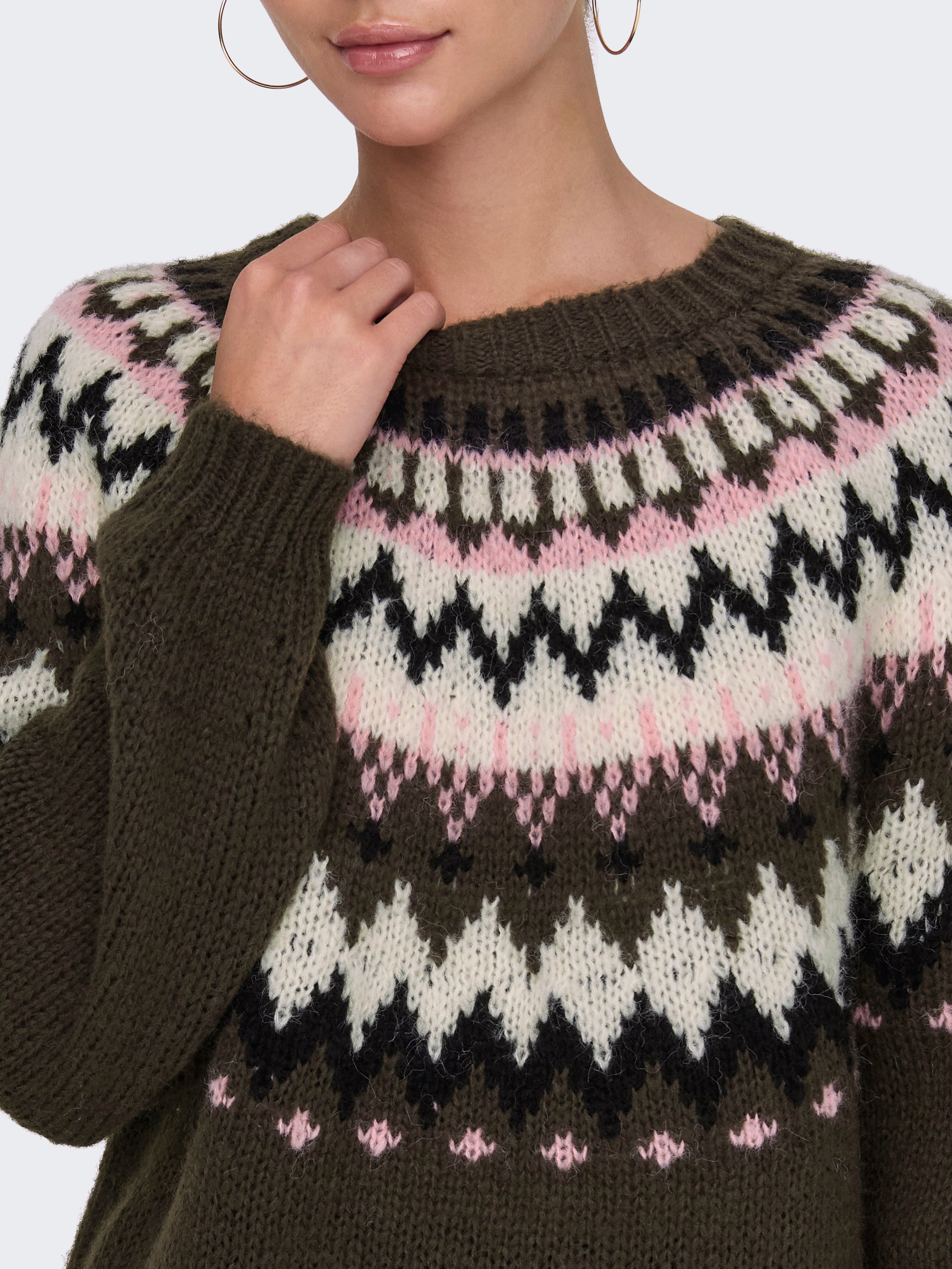 JDYKINSLEY Strickpullover Chocolate Brown
