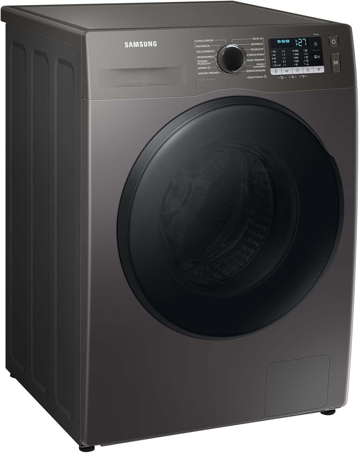 Samsung WD8ETA049BX/EG Waschtrockner, 8/5 kg, 1400 U/min, Ecobubble, AirWash, Hygiene-Dampfprogramm, Inox