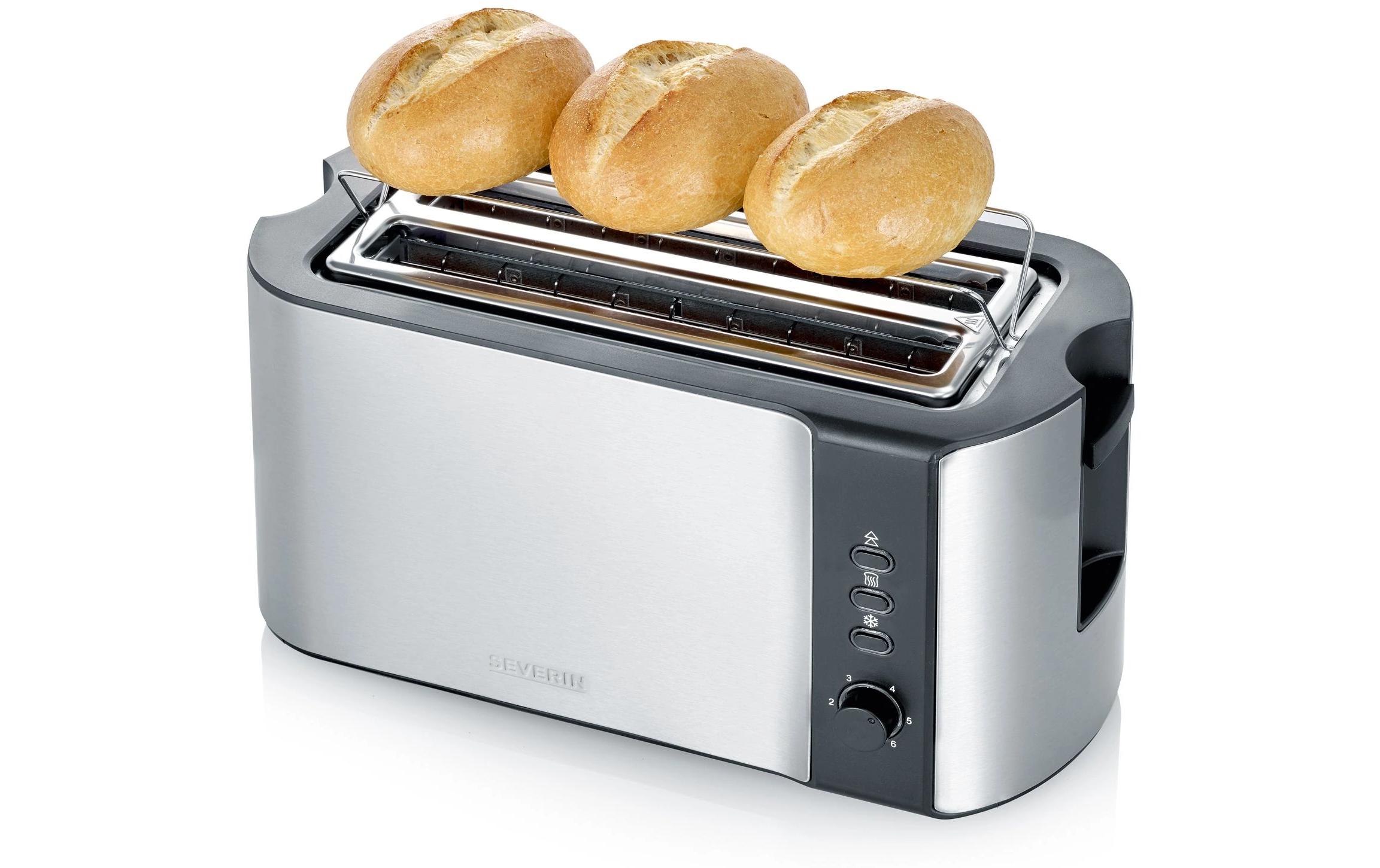 Toaster AT 2590 Schwarz/SilberAutomatik-Langschlitztoaster