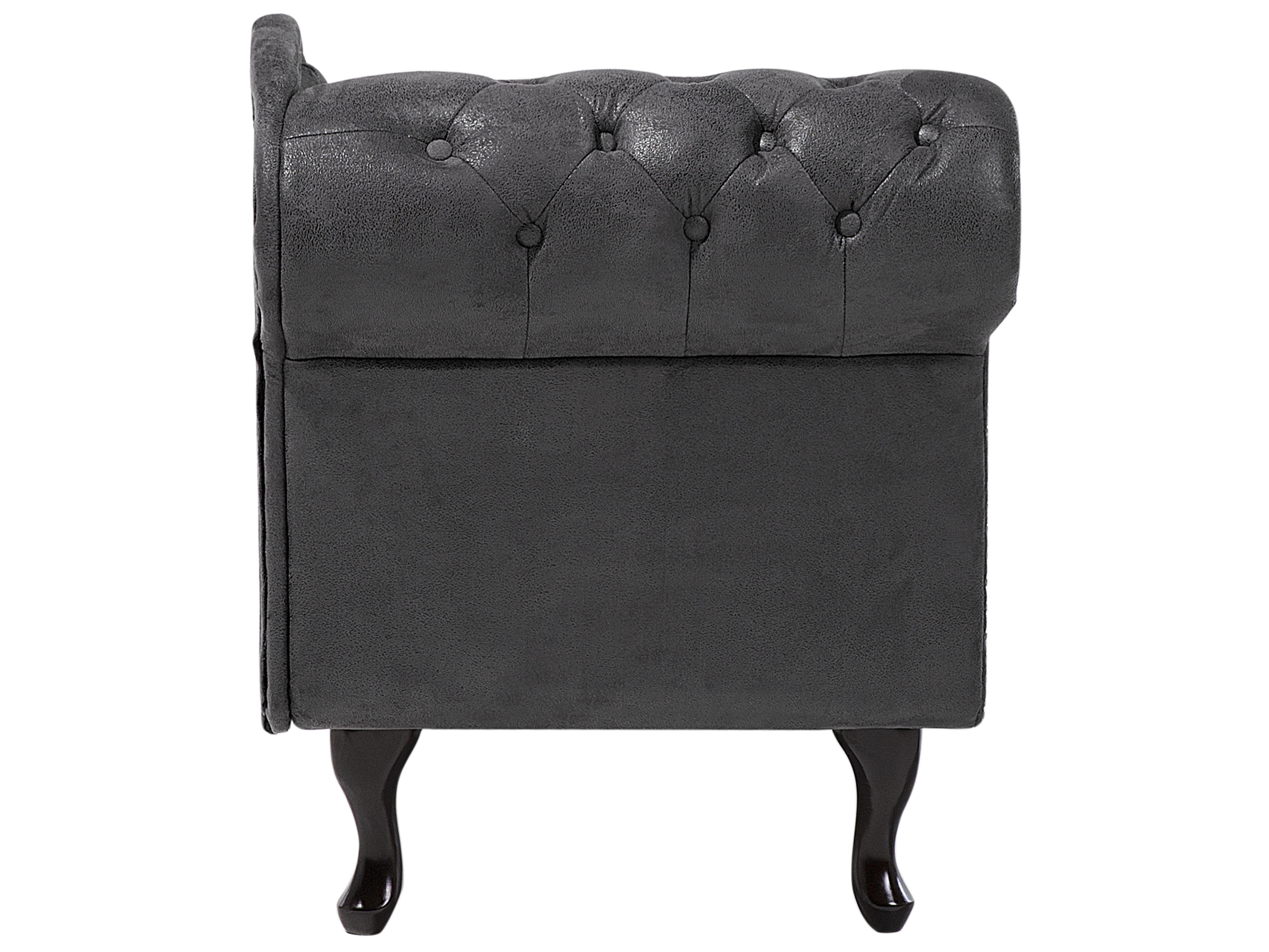 Linkszijdige chaise longue NIMES Kunstsuède Donkergrijs
