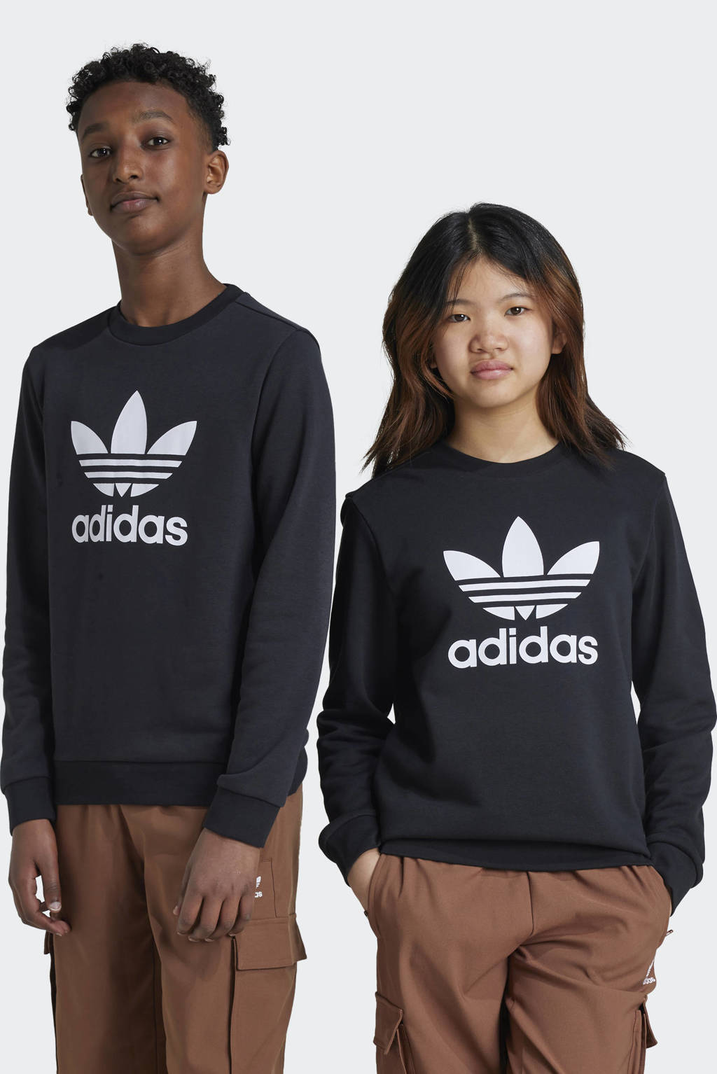 adidas sweater Trefoil zwart