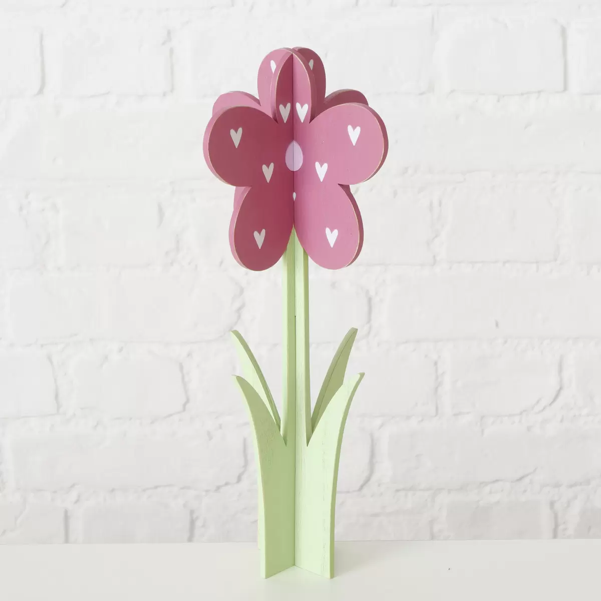 Dekoaufsteller Blume grün,lila,rosa