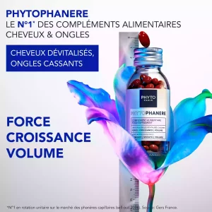 Phytophanère - Complément alimentaire capsules cheveux & ongles – 2x120 Capsules
