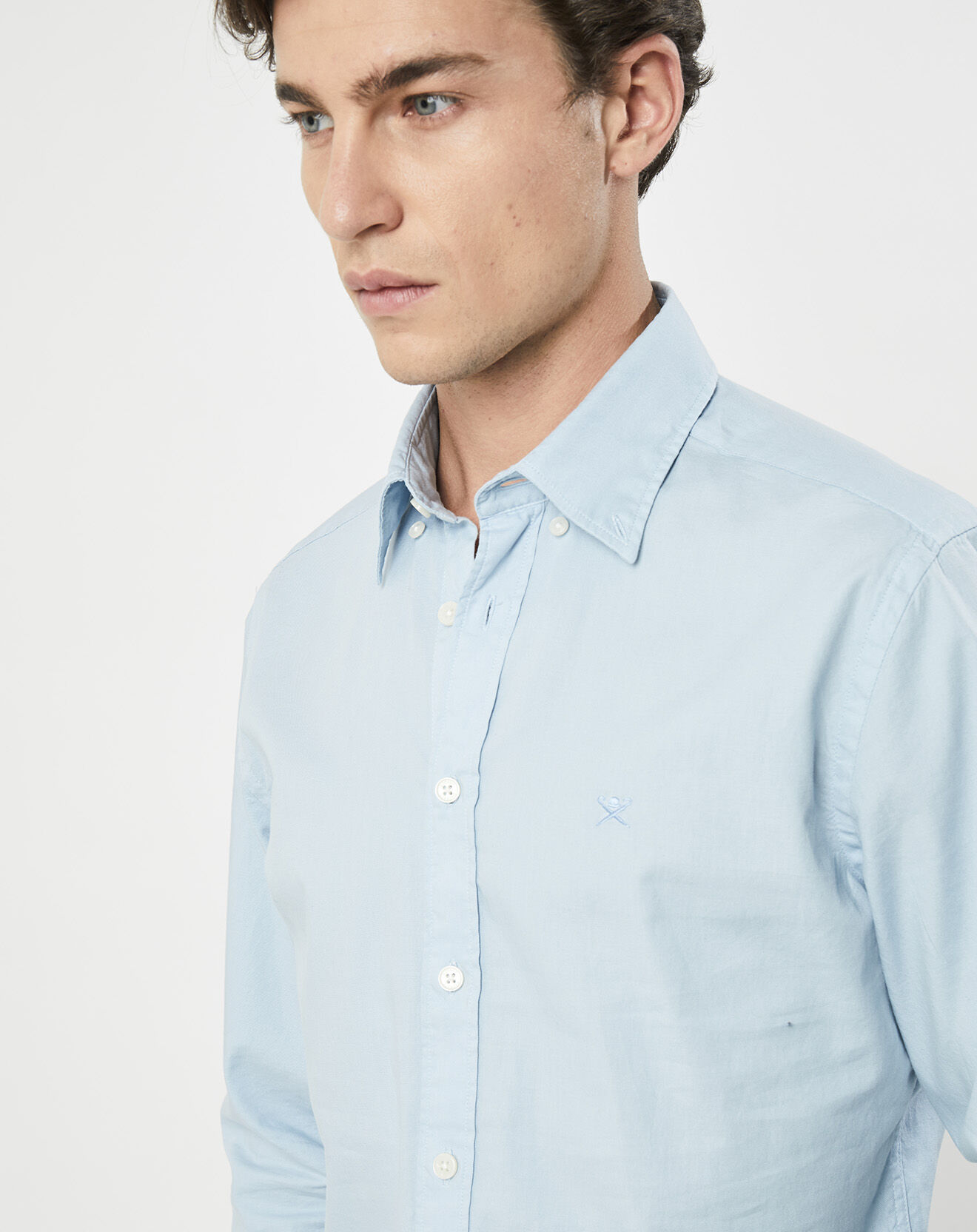 Hackett London Chemise Slim Fit Oxford bleu clair