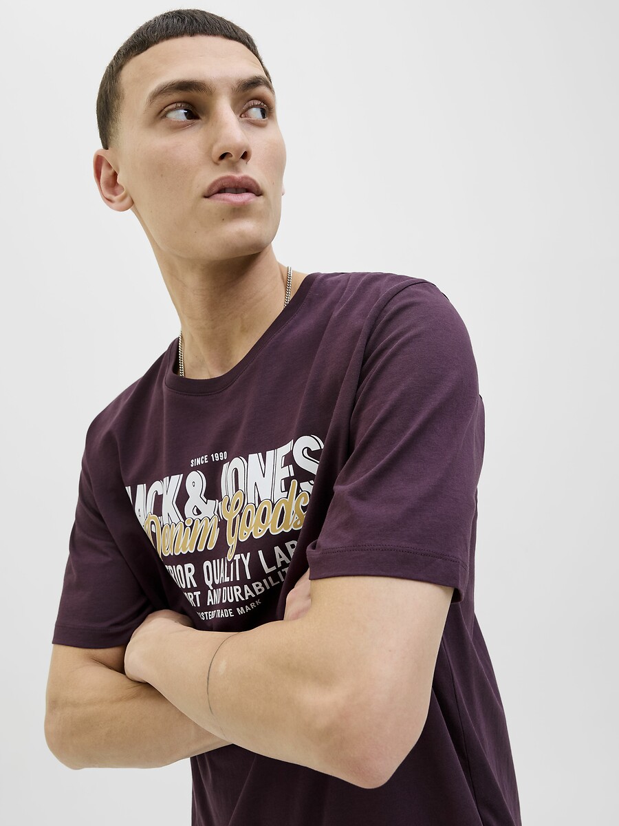 JACK & JONES<br>Camiseta de gola redonda com o logotipo Jje