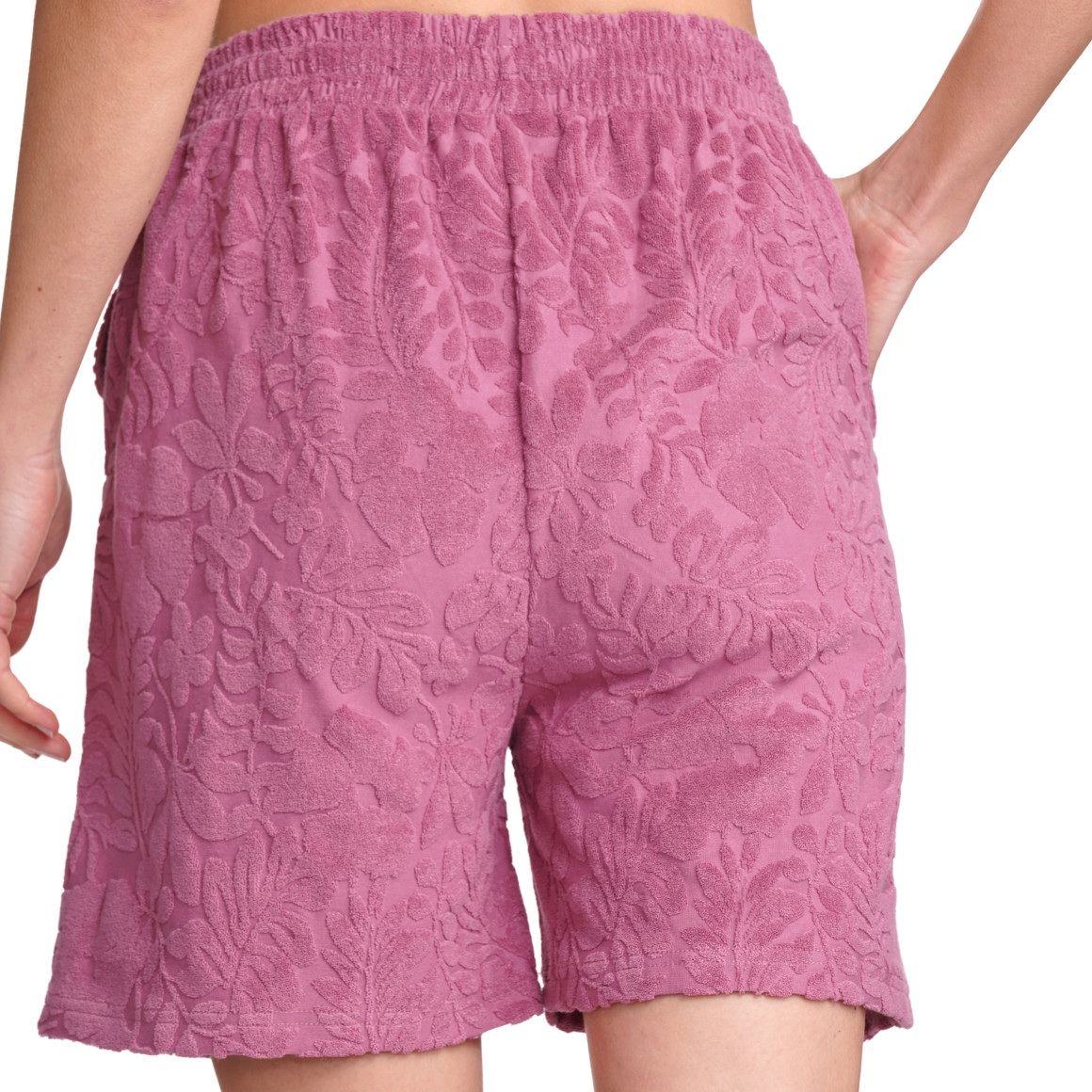 Gina Benotti Damen Joggingshorts mit Frottee-Muster rosa