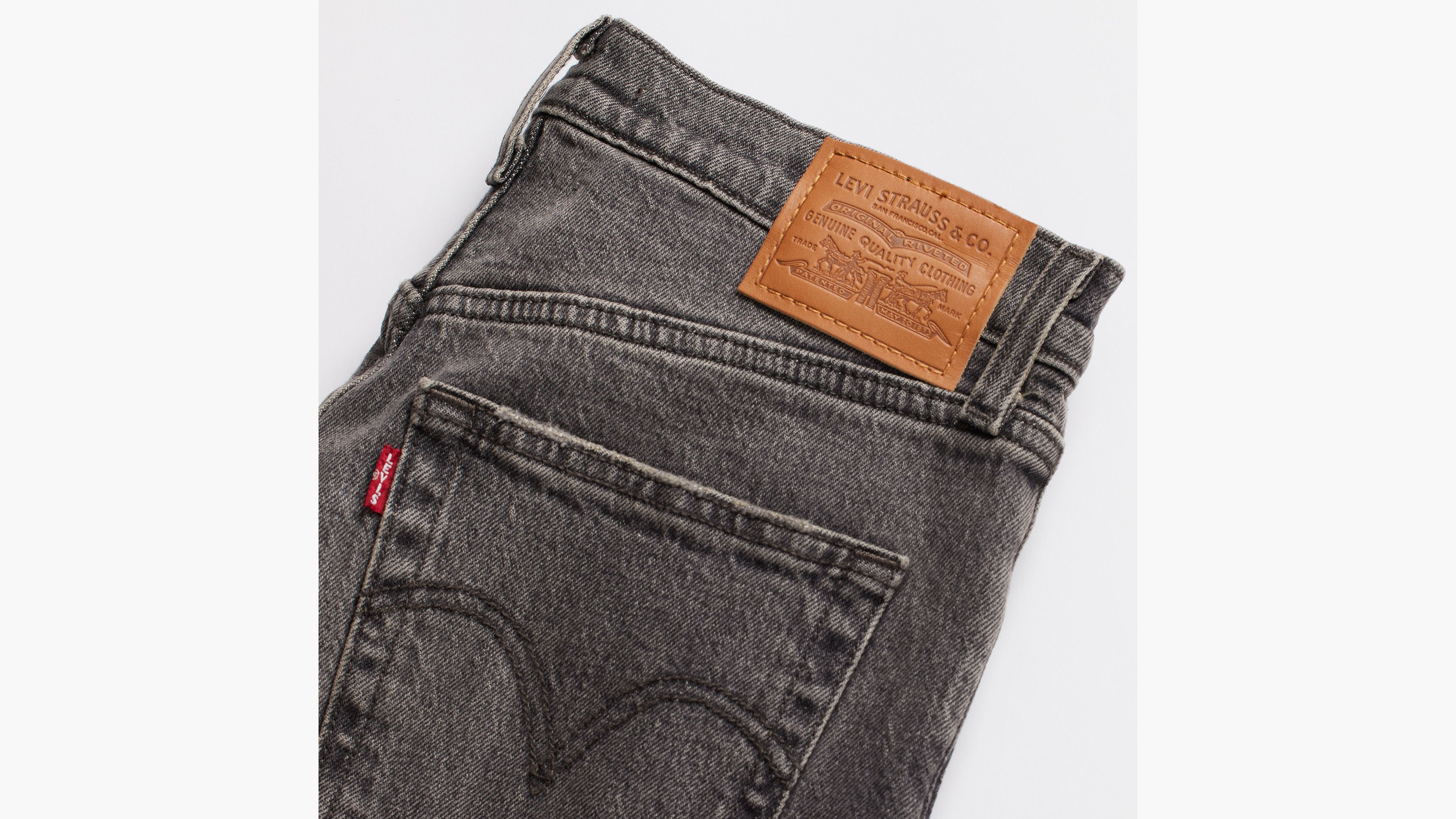 Jean Ribcage Droit Cheville - Black Worn In - Noir