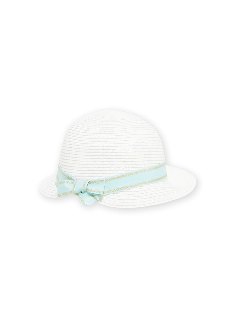 Chapeau blanc enfant fille