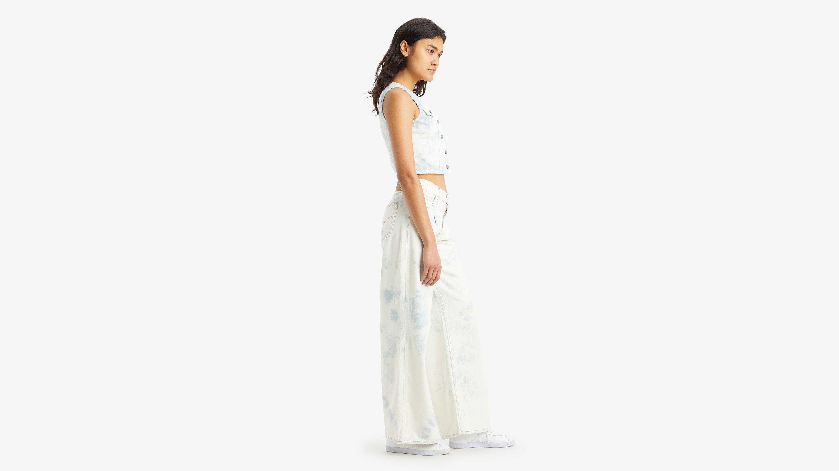 Jean Baggy Dad Wide Leg Lightweight - Maybe Blue Wl - Bleu