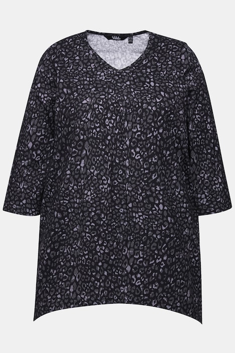 Shirt, Leo-Sterne, A-Linie, V-Ausschnitt, 3/4-Arm