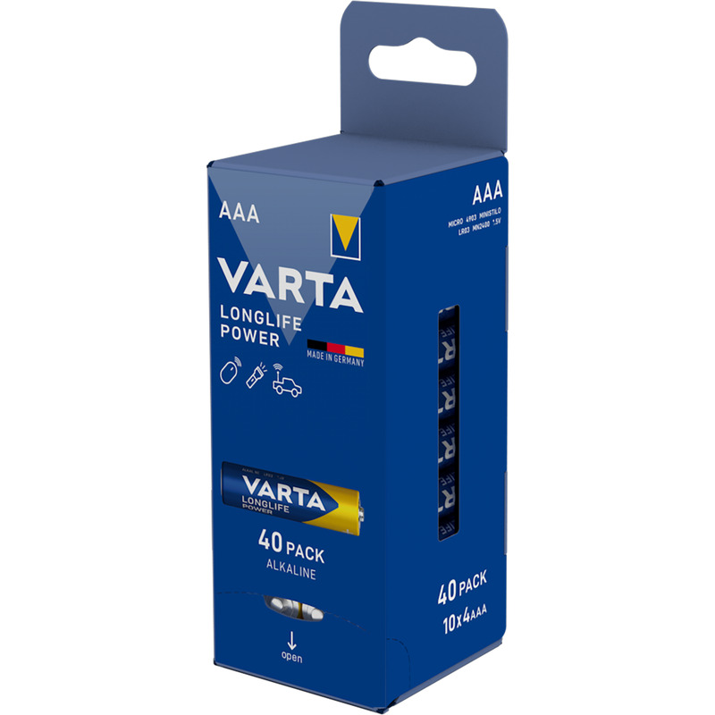 Varta Batterien Longlife Power, AAA/LR03, 40 Stück