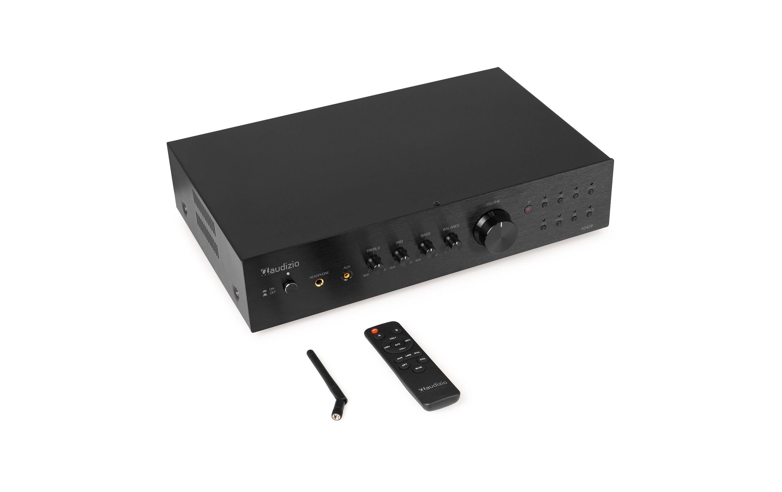 Stereo-Verstärker AD420B Schwarz<br>Vielseitiger 4-Kanal-Verstärker mit grosser Funktionalität