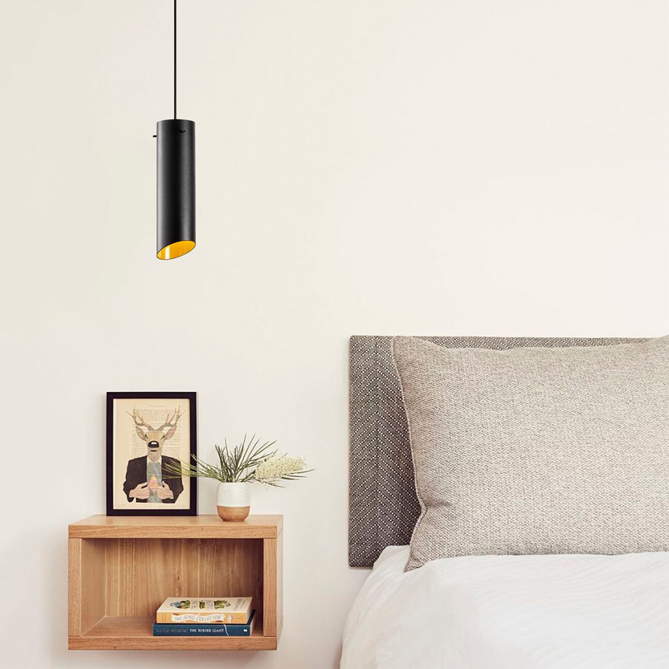 Sheen Suspension Maçka Noyer/jaune moutarde - 114x8 cm