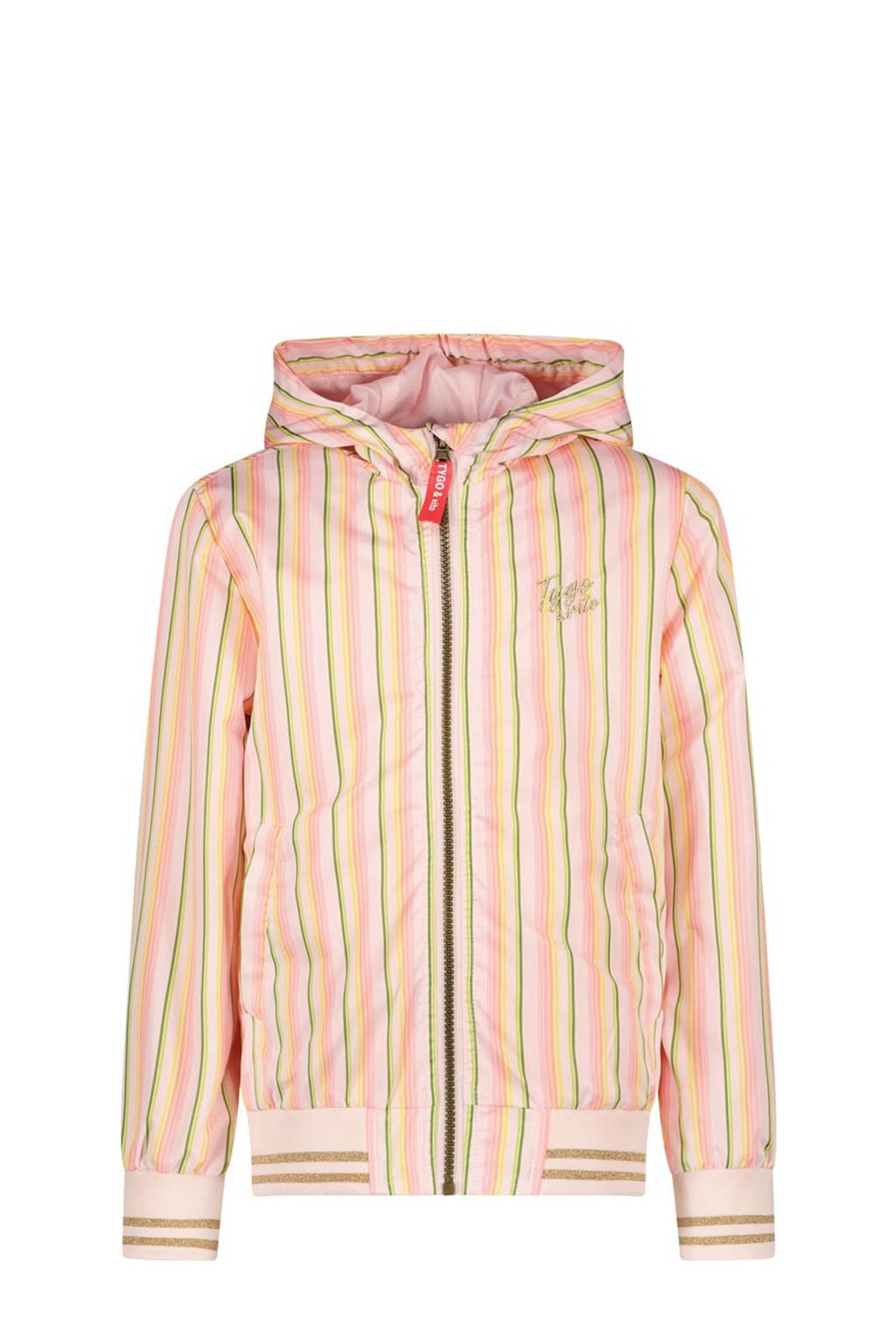 TYGO & vito gestreeptezomerjas Senna roze/geel
