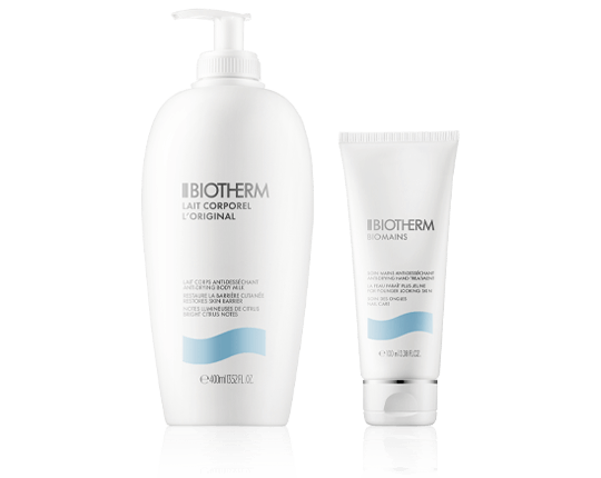 Biotherm Lichaamsverzorging Set mit L'Original Lait Corporel & Biomains Soin Mains 400ml-100ml