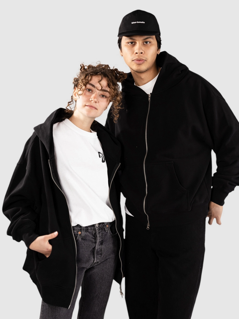 Shaka Wear YKK Double Zip Hoodie black