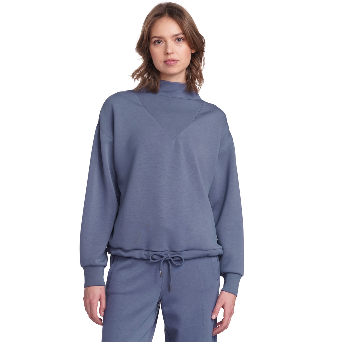 Gina Collection Damen Sweatshirt aus Modal-Mix blau