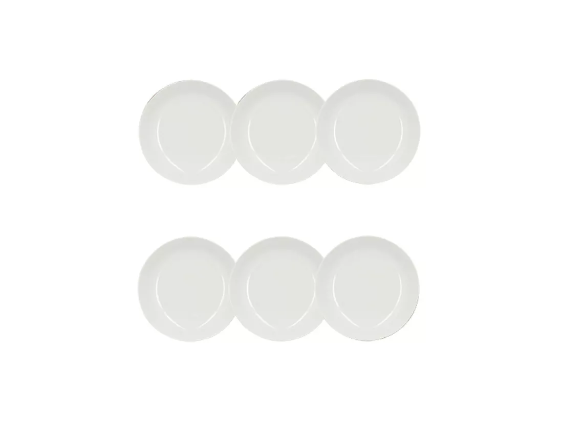 Novastyl - Lot 6 Assiettes Creuses Metropolitan 21cm En Porcelaine Blanche