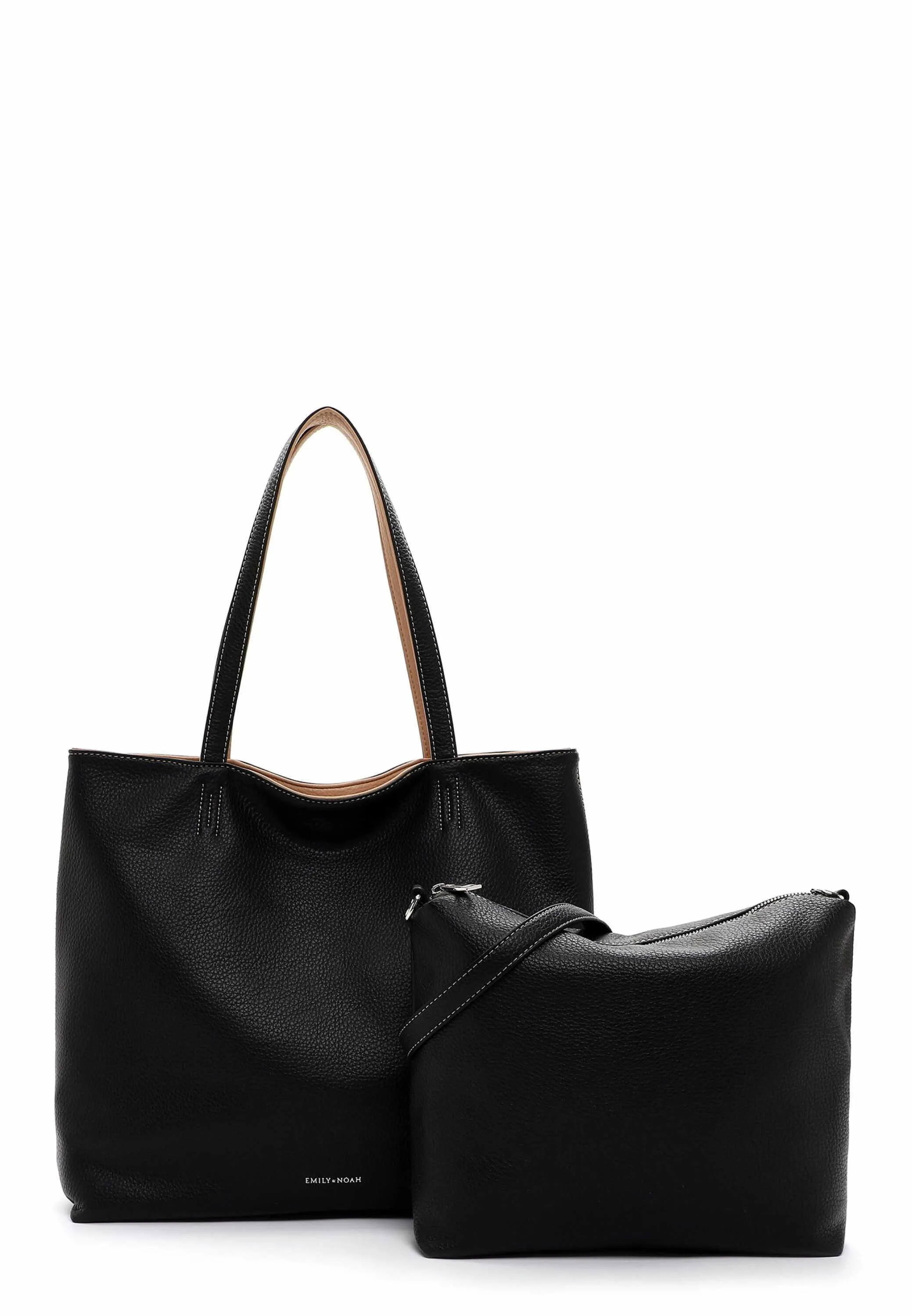 EMILY & NOAH Shopper Schwarz Lederimitat  mit Bag in Bag